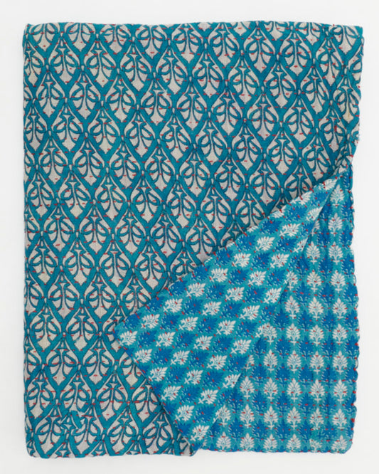 Small Kantha Quilt Throw - No. 250407
