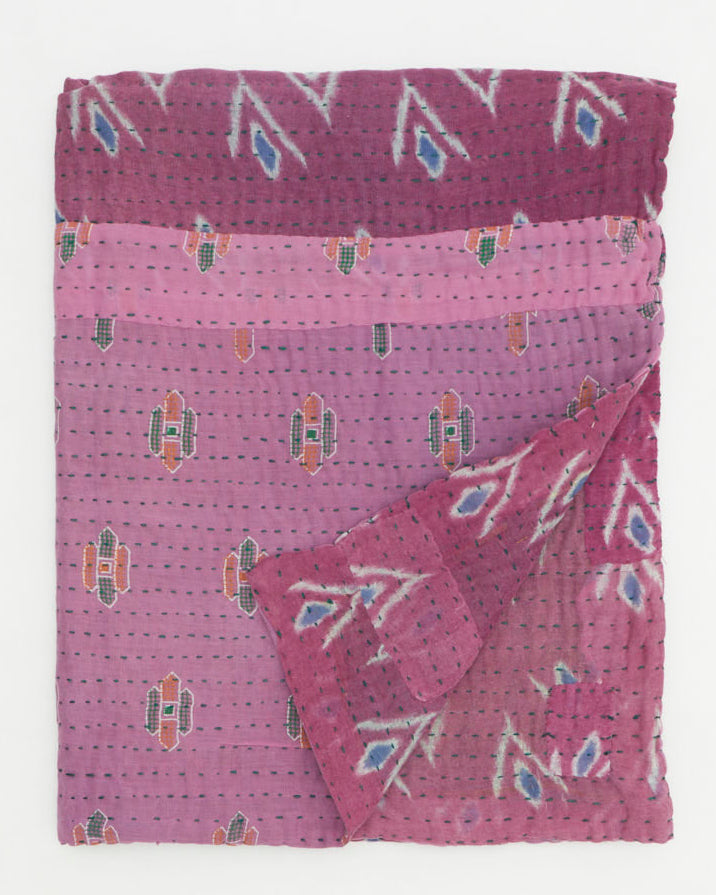 Small Kantha Quilt Throw - No. 250601