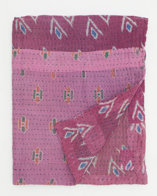 Small Kantha Quilt Throw - No. 250601