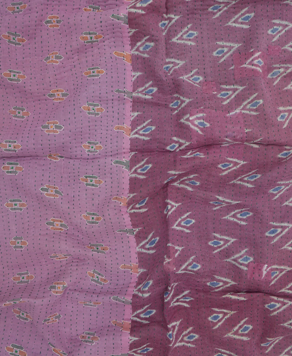 Small Kantha Quilt Throw - No. 250601