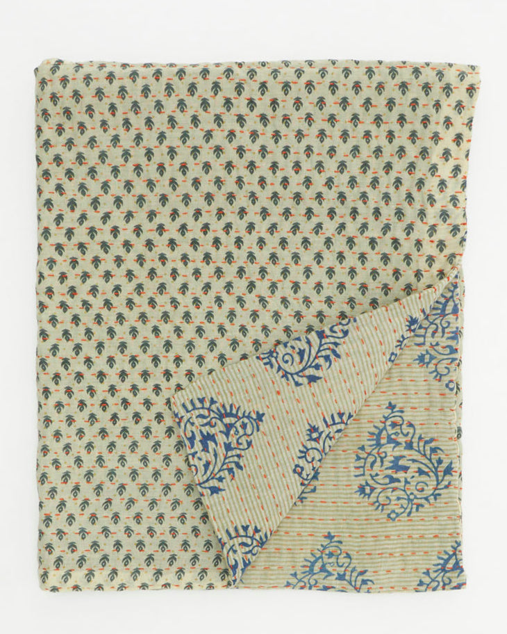 Small Kantha Quilt Throw - No. 250606
