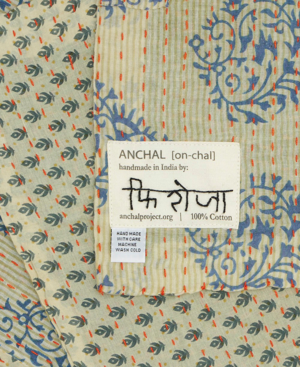 Small Kantha Quilt Throw - No. 250606