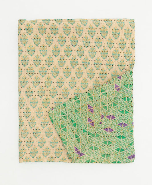 Small Kantha Quilt Throw - No. 250613