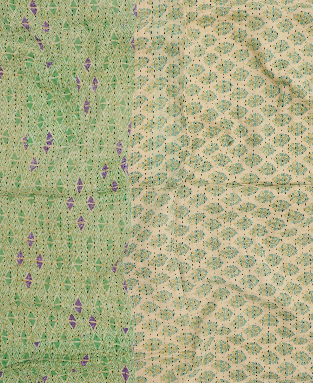 Small Kantha Quilt Throw - No. 250613