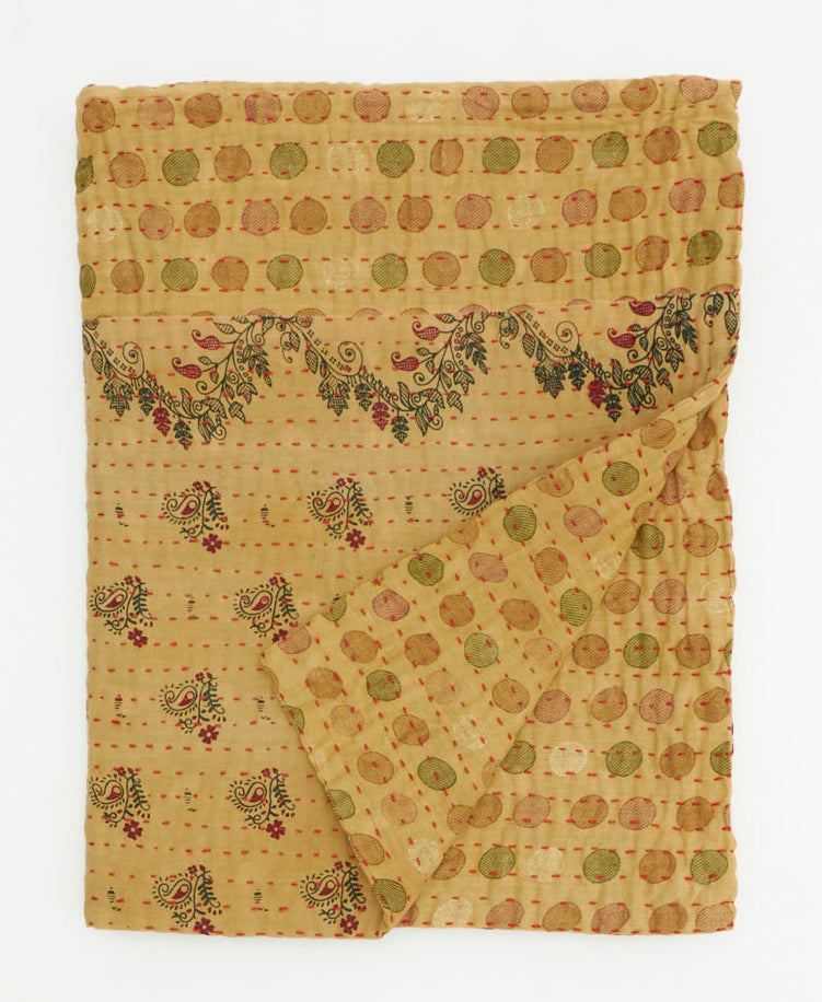 Small Kantha Quilt Throw - No. 250614