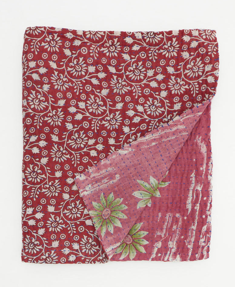 Small Kantha Quilt Throw - No. 250615