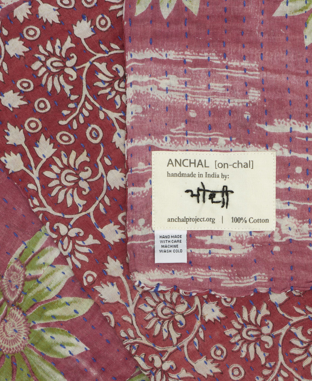 Small Kantha Quilt Throw - No. 250615