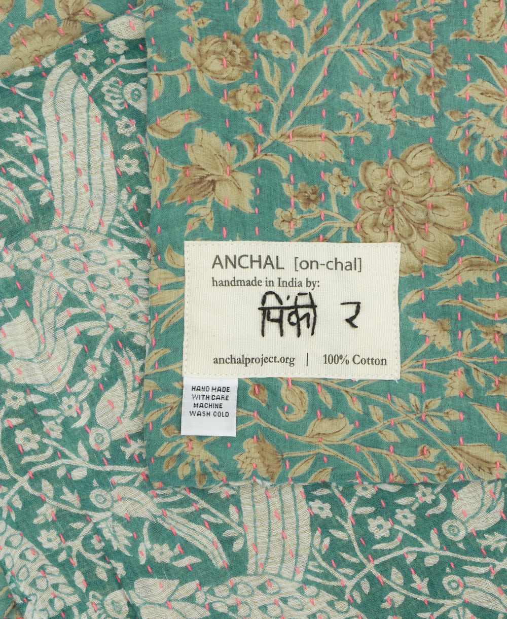 Small Kantha Quilt Throw - No. 250639