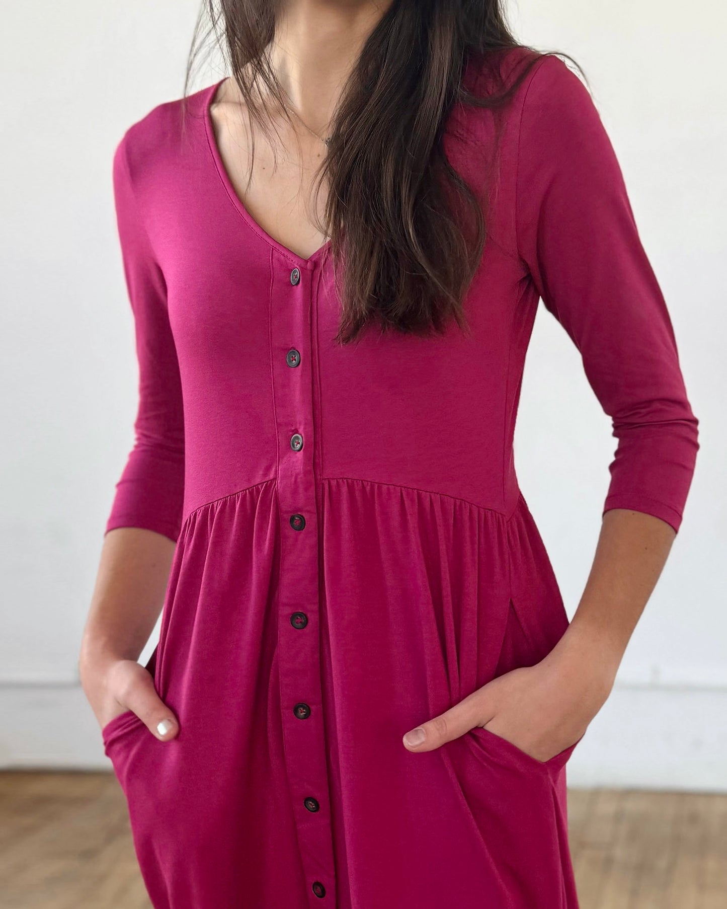 SOFIA dress in Garnet Pink