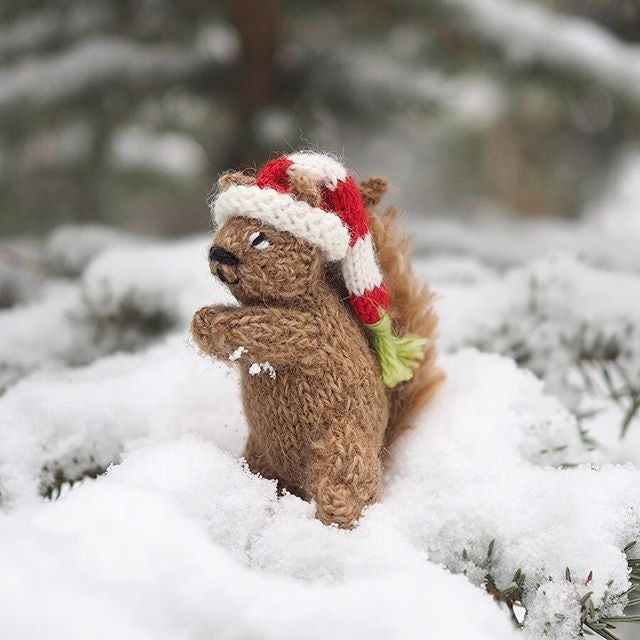 Woodland Squirrel Ornaments - set of 3