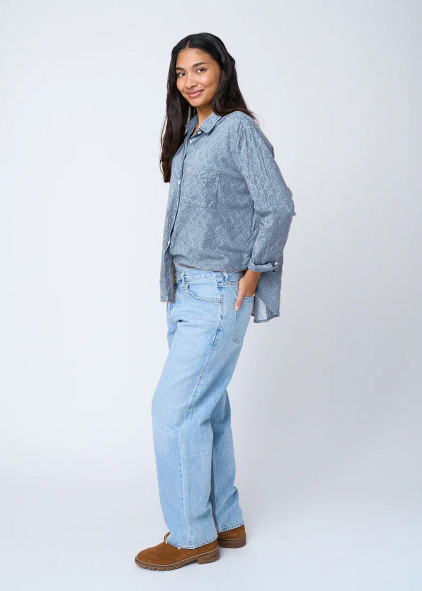 Good Boyfriend Shirt - Sunflower Overdye Cornflower Blue