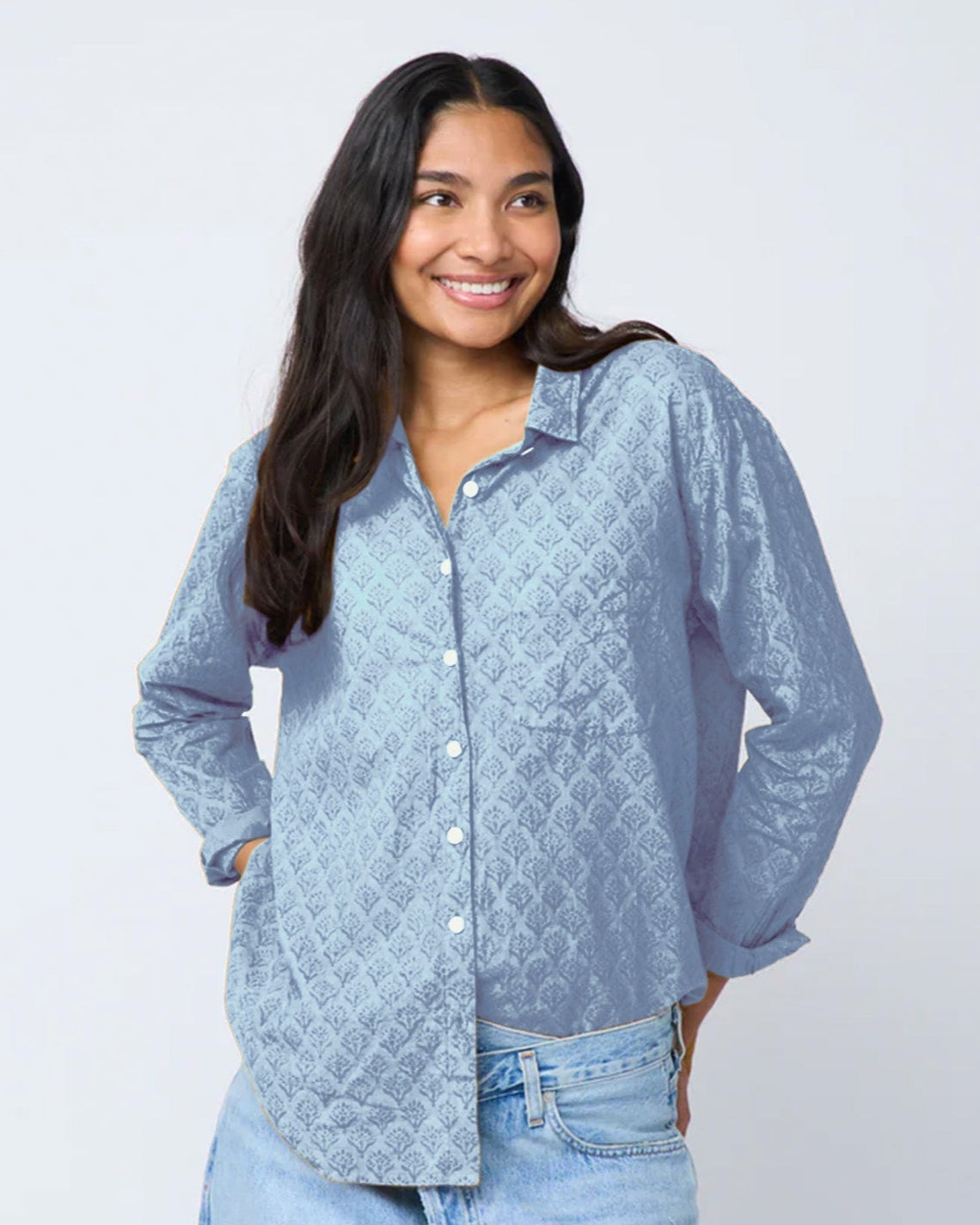 Good Boyfriend Shirt - Sunflower Overdye Cornflower Blue