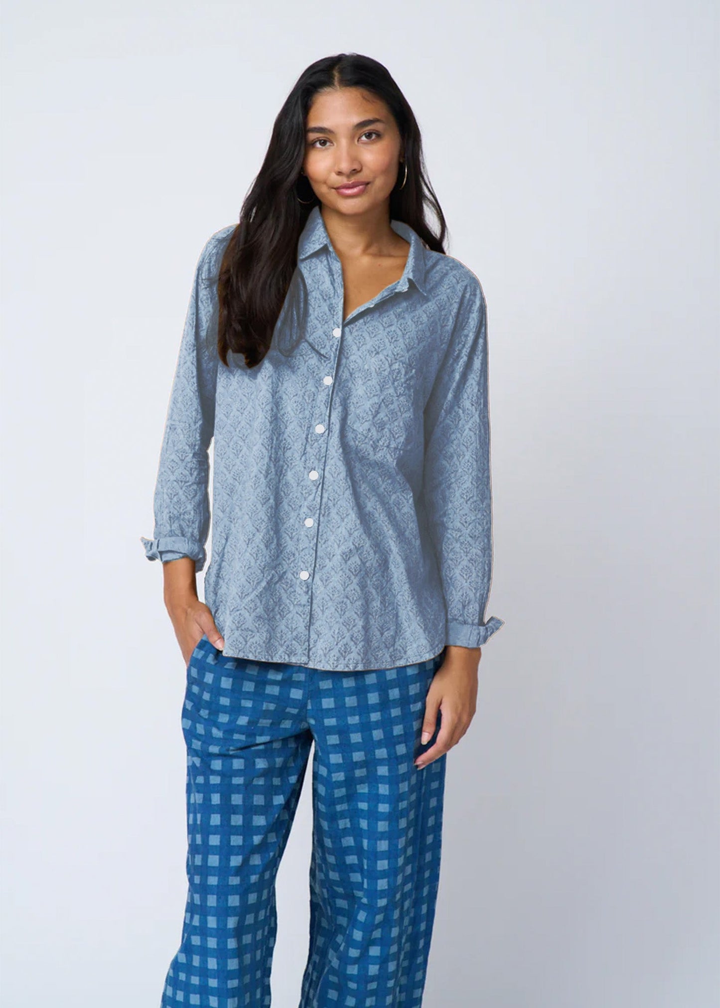 Good Boyfriend Shirt - Sunflower Overdye Cornflower Blue