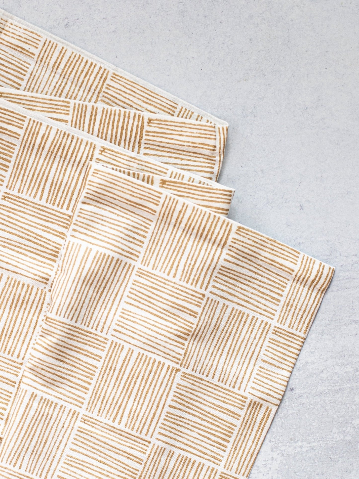Table Runner (Ivory) - Striped, Chai