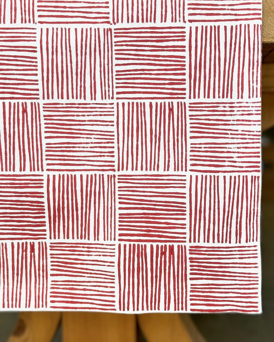 Table Runner - Striped, Red