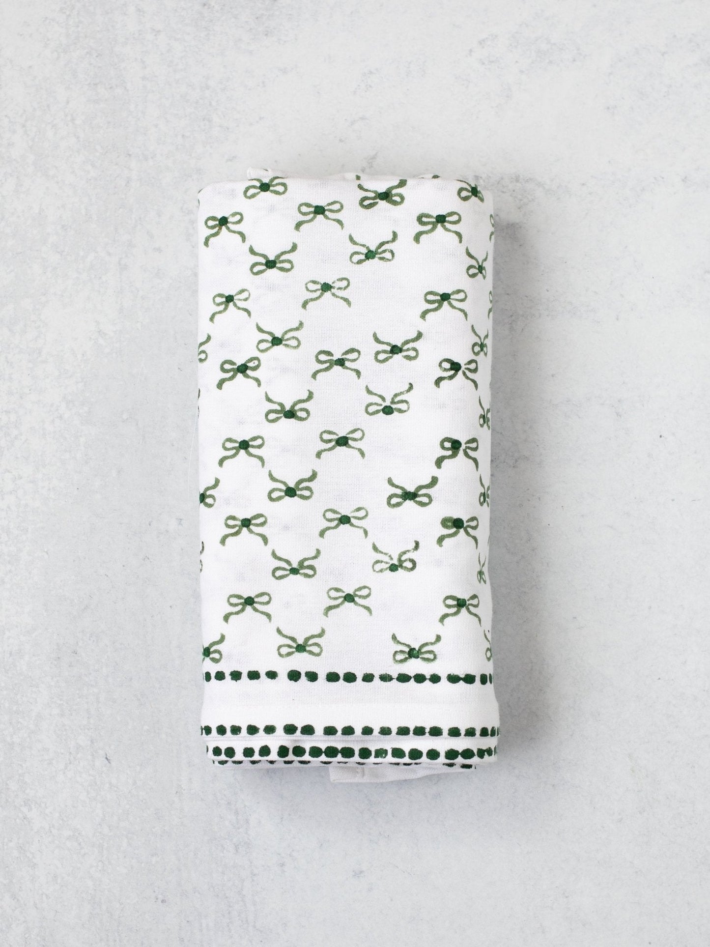 Table Throw - Bow, Sage & Evergreen