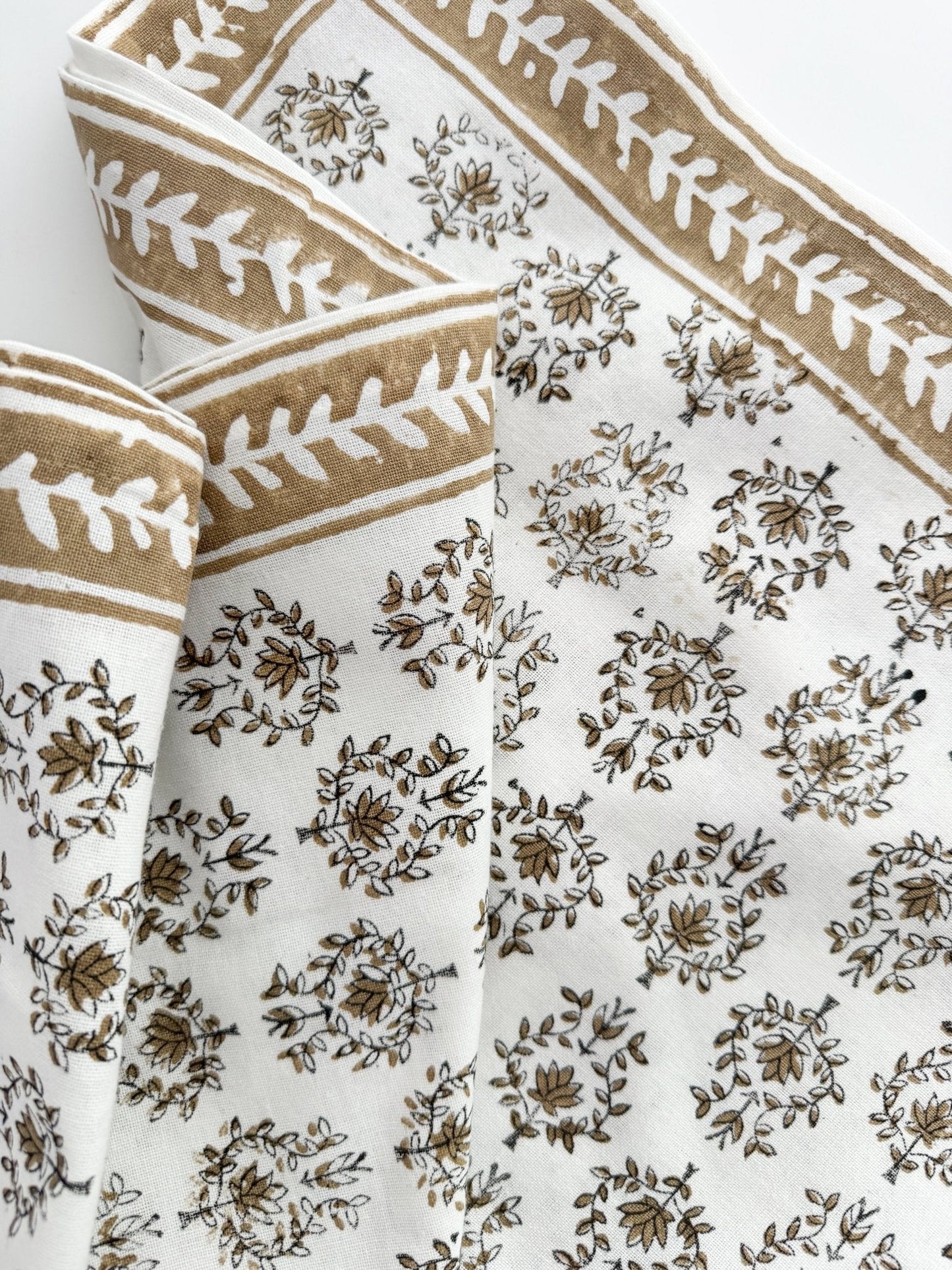 Table Throw - Lotus, Black & Chai