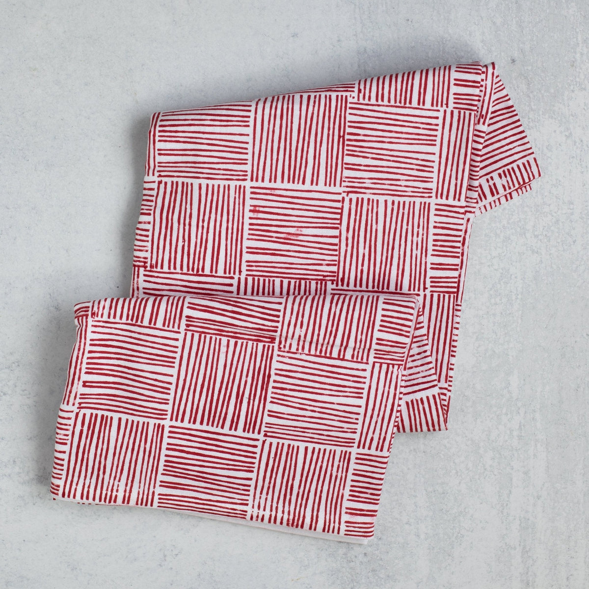 Table Throw - Stripe, Red
