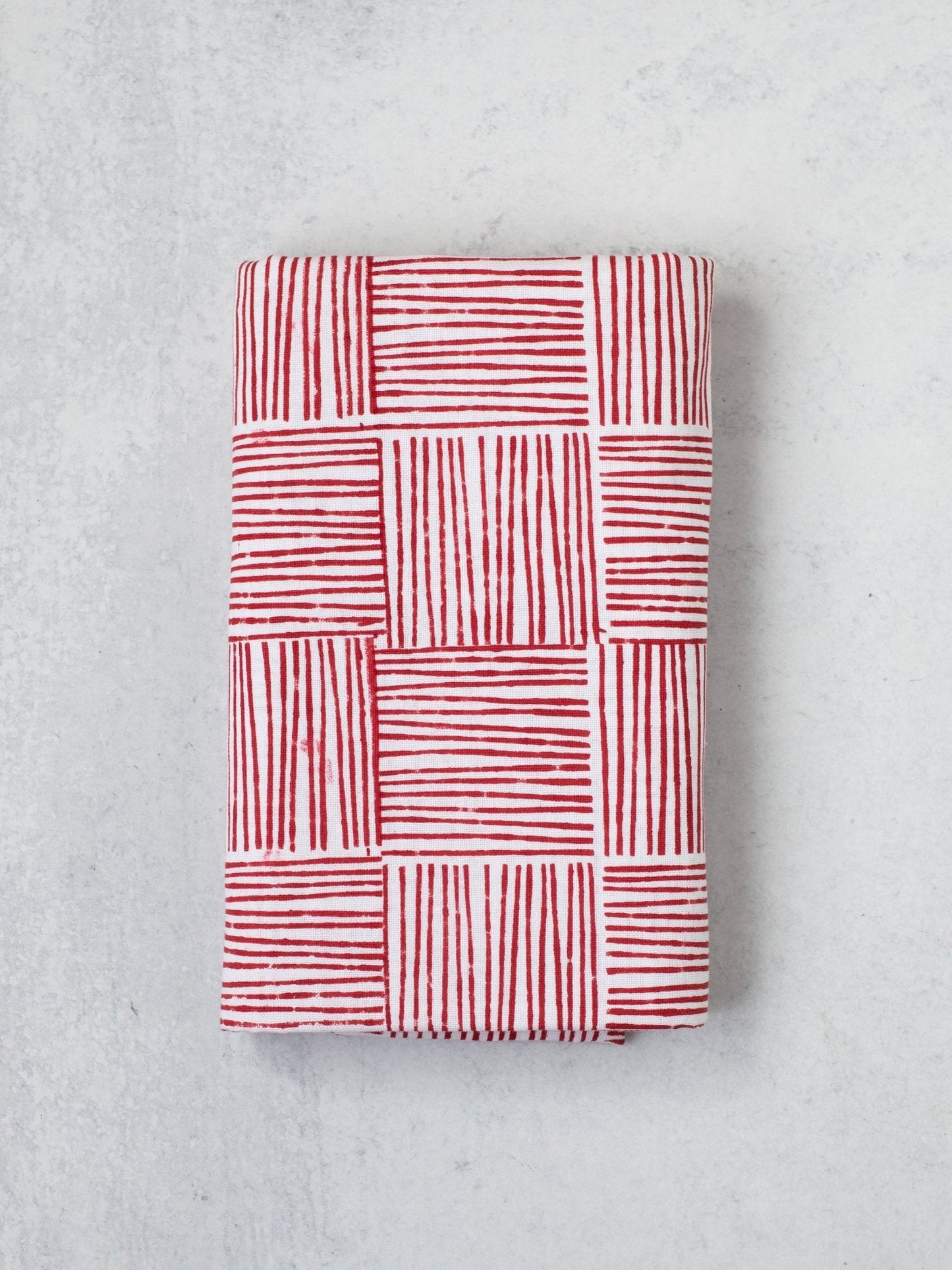 Table Throw - Stripe, Red