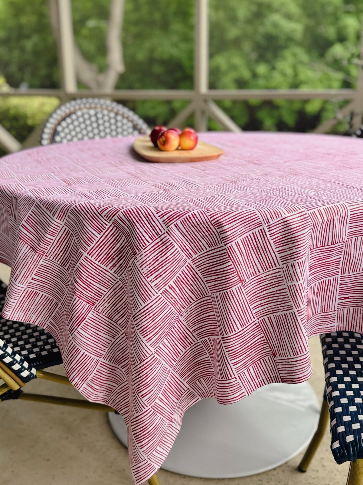 Table Throw - Stripe, Red
