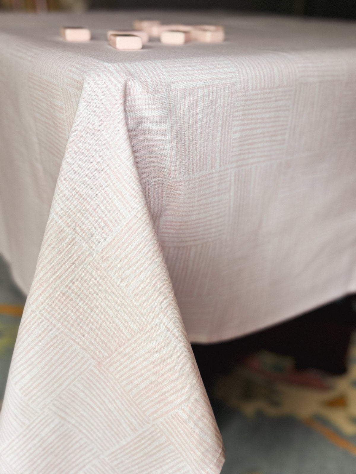 Table Throw - Stripe, Rose