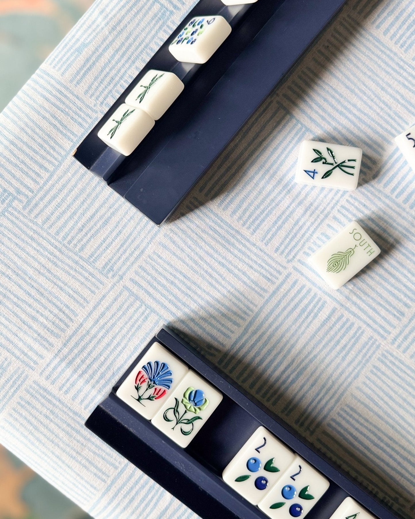 Table Throw - Stripe, Uniform Blue