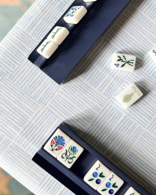 Table Throw - Stripe, Uniform Blue