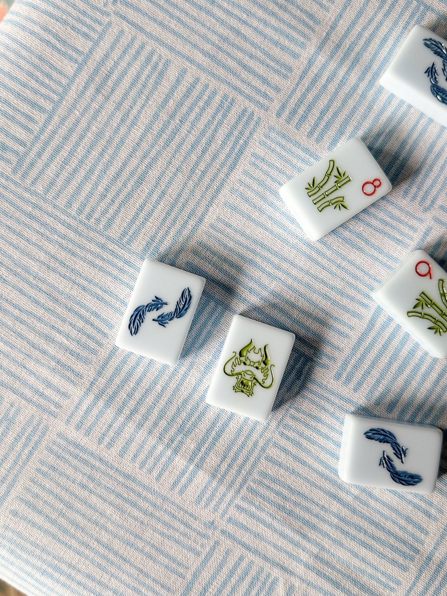 Table Throw - Stripe, Uniform Blue