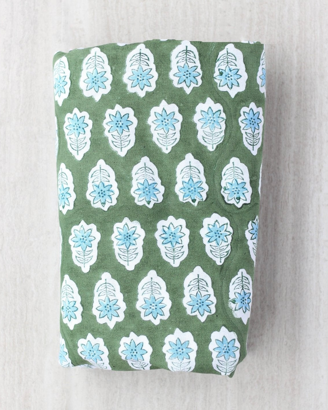 Tablecloth - Poinsettia, Sage & Uniform Blue