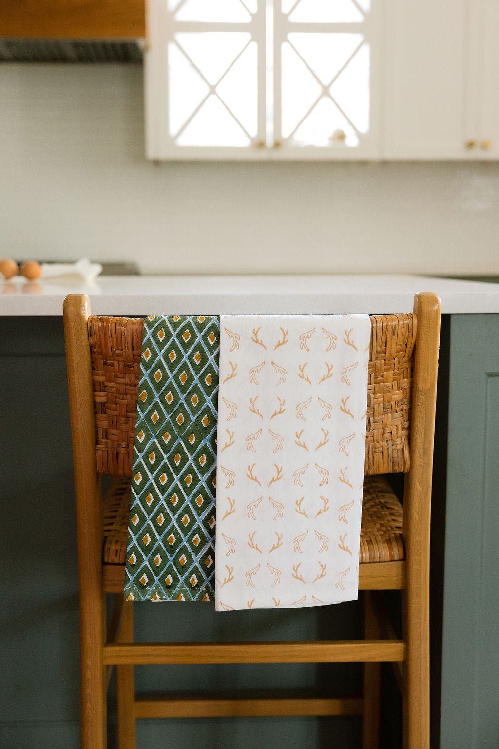 Tea Towel (Ivory) - Antlers, Chai