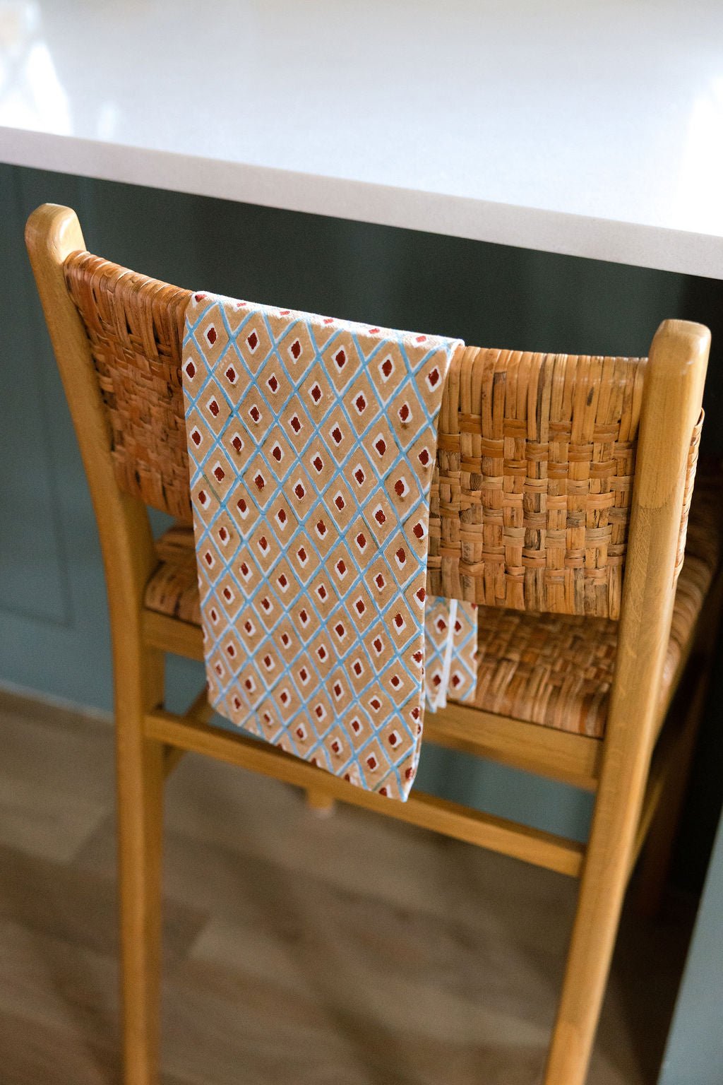 Tea Towel (Ivory) - Ikat, Chai