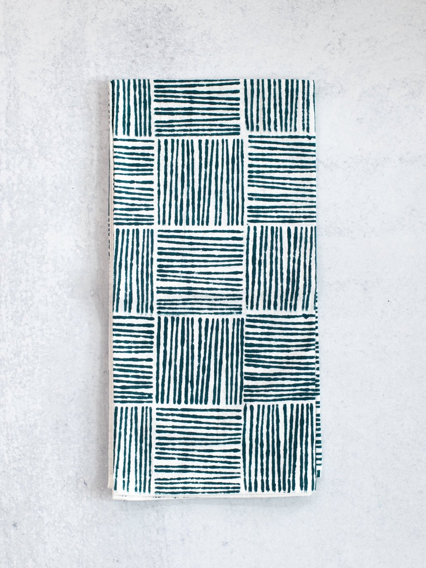 Table Runner (Ivory) - Striped, Midnight