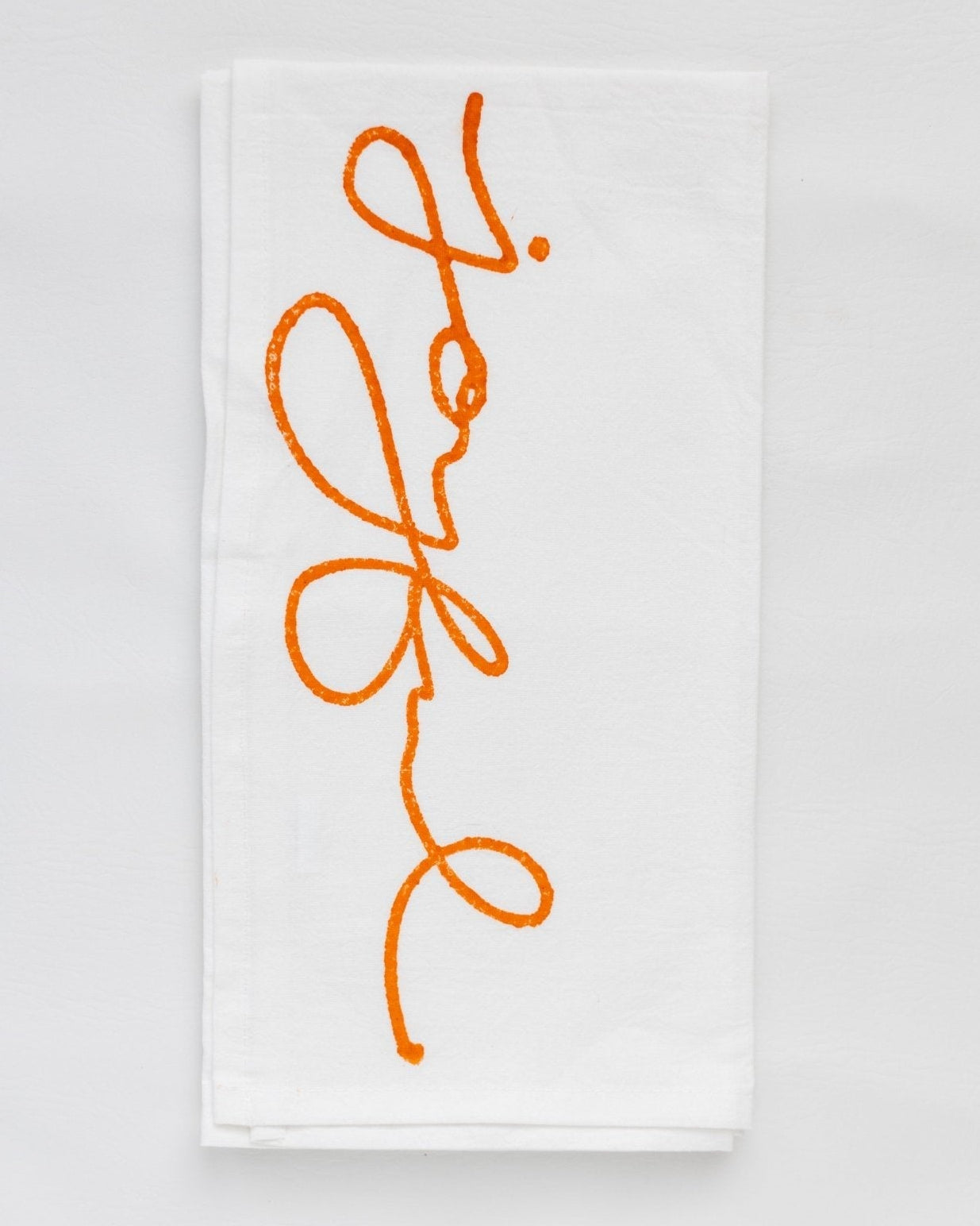 Tea Towel - Joyful, Orange