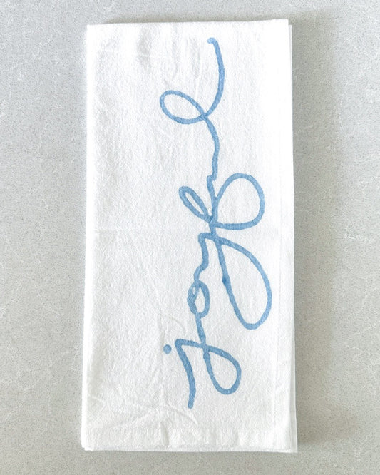 Tea Towel - Joyful, Uniform Blue