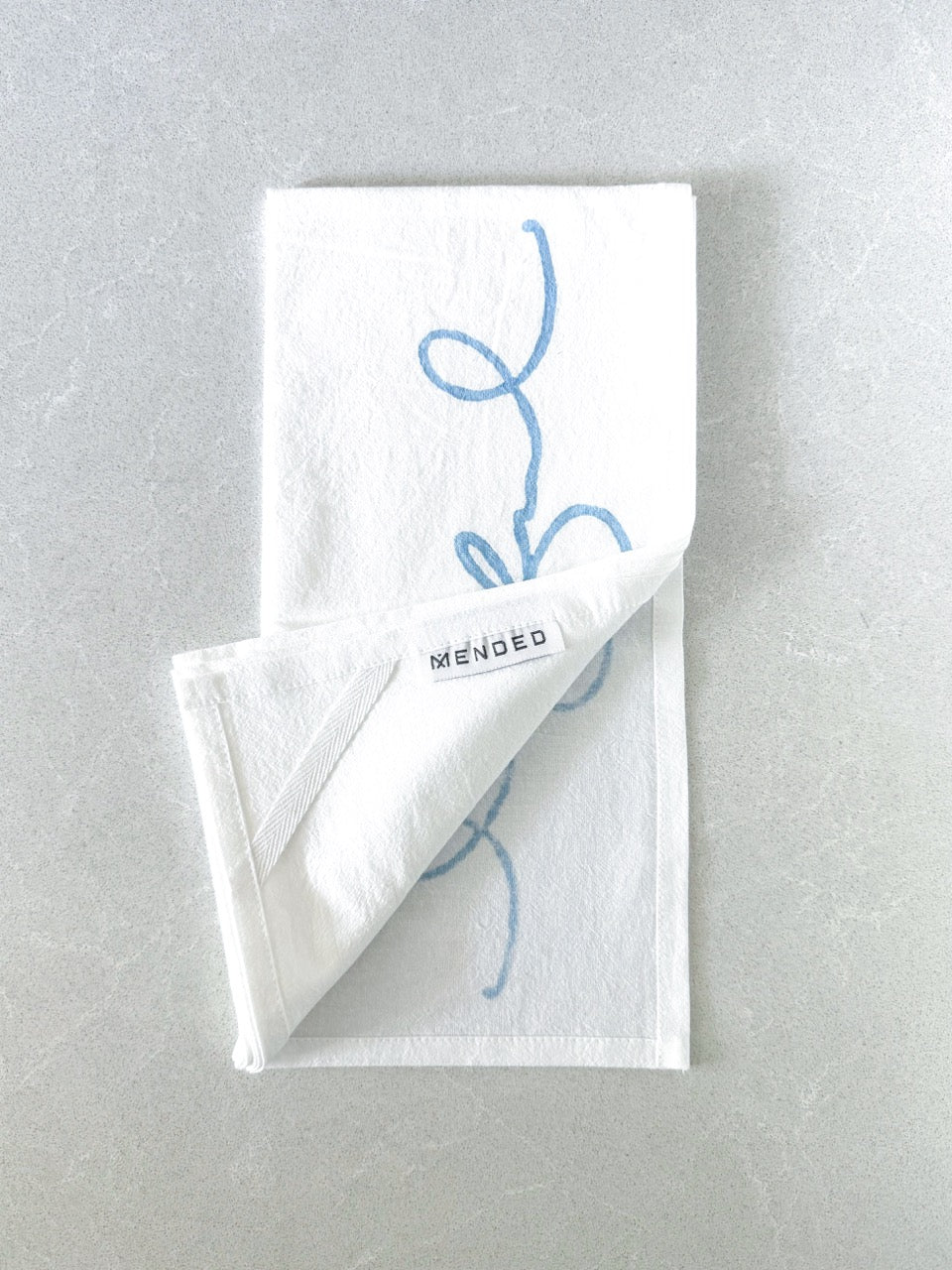 Tea Towel - Joyful, Uniform Blue