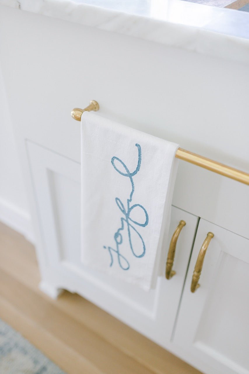 Tea Towel - Joyful, Uniform Blue