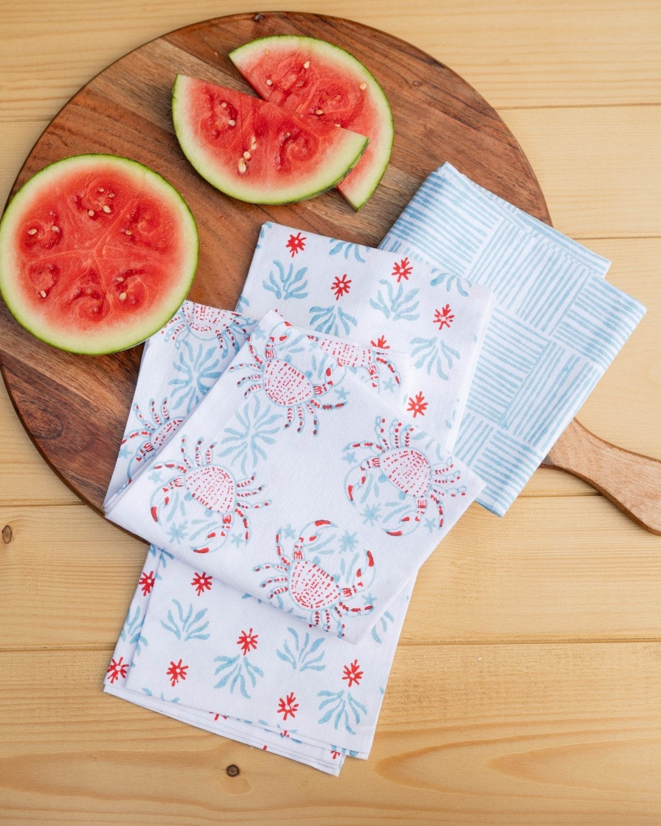 Tea Towel - King Crab, Saltwater & Poppy