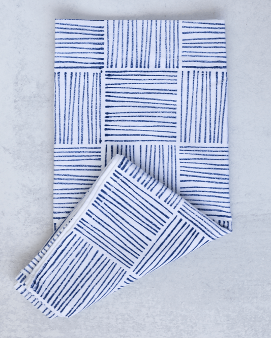 Tea Towel - Striped, Navy