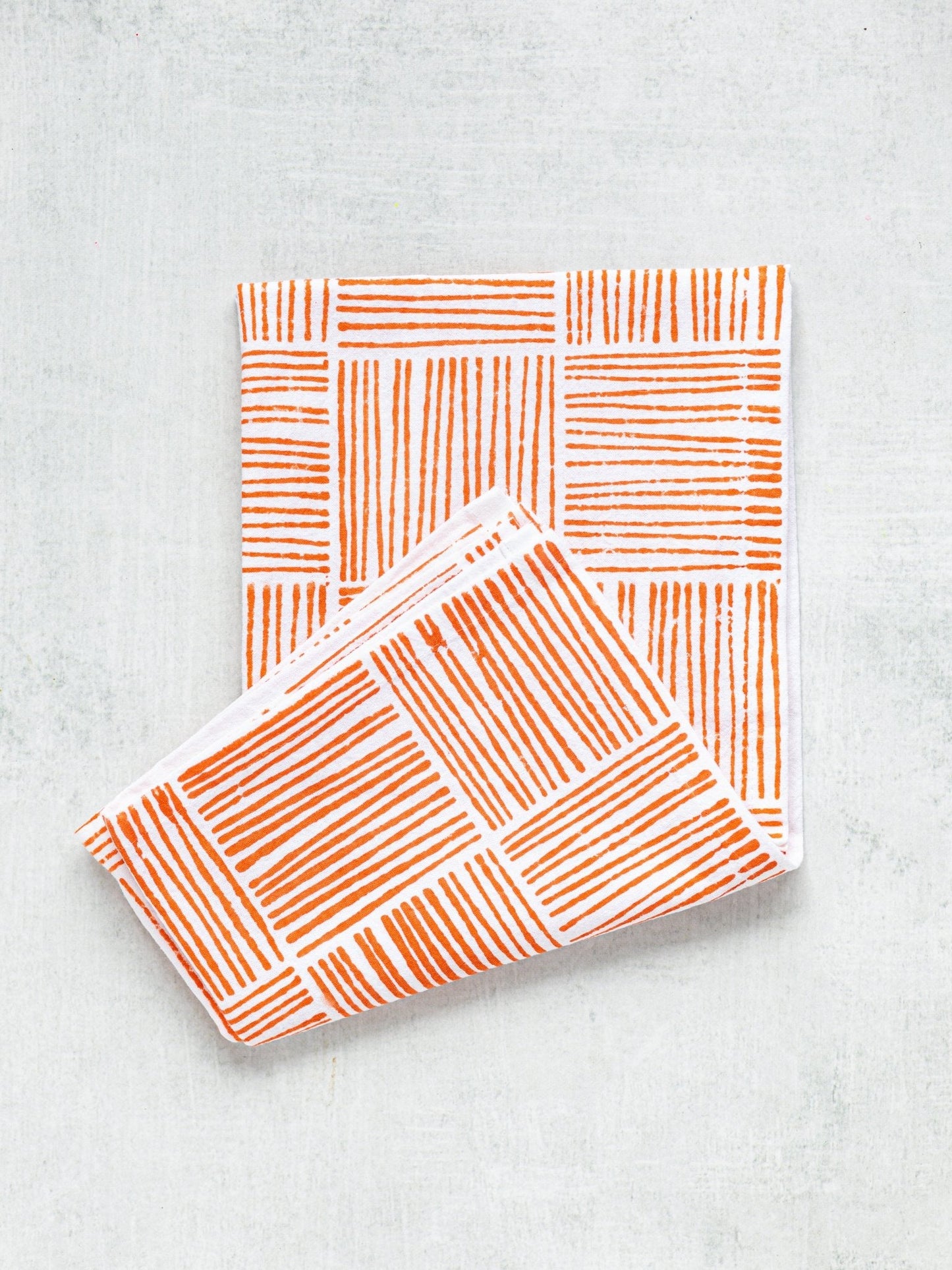 Tea Towel - Striped, Orange