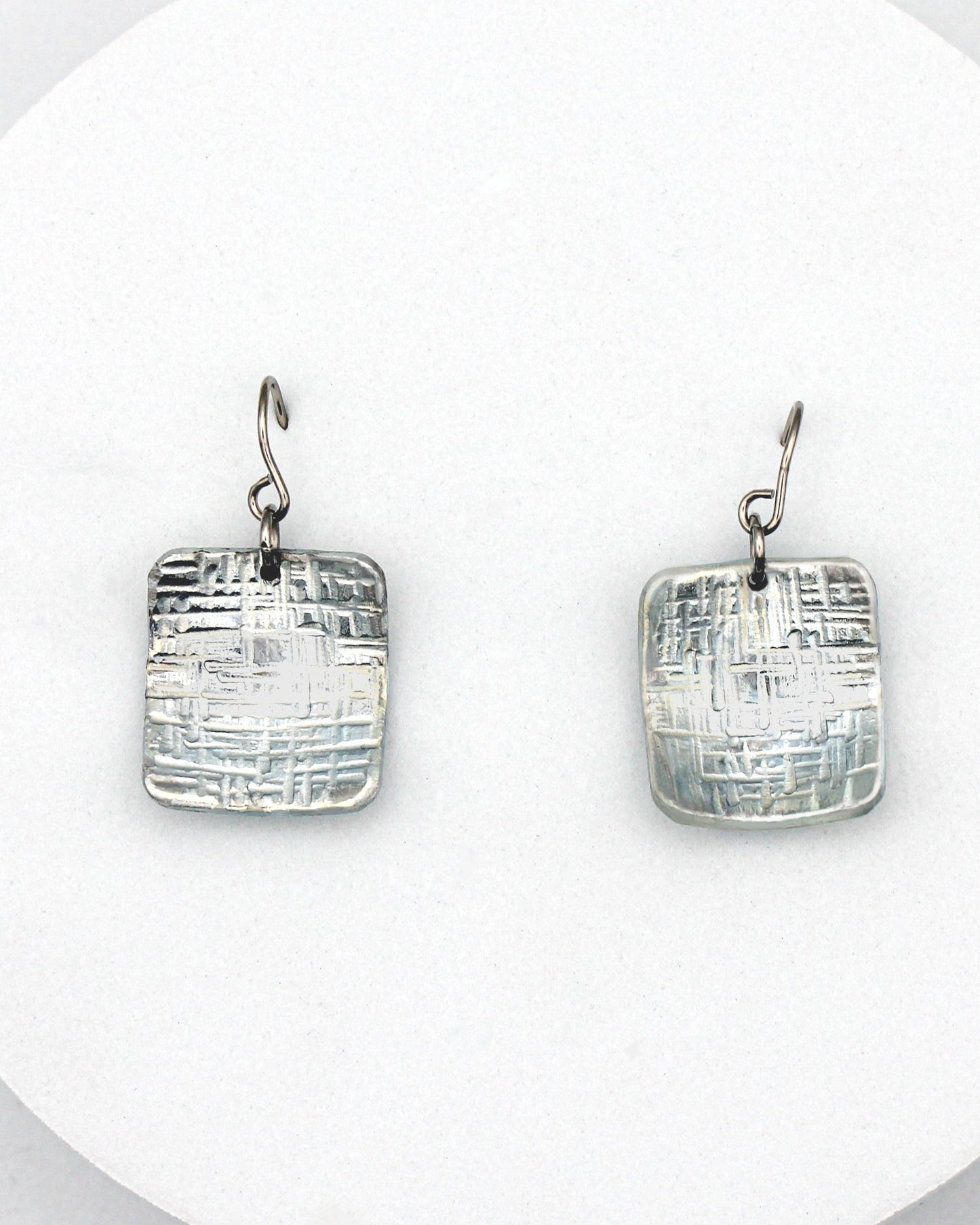 Unshaken Earrings | Repurposed Stainless Steel Auto Parts | Stainless Steel Ear Wire