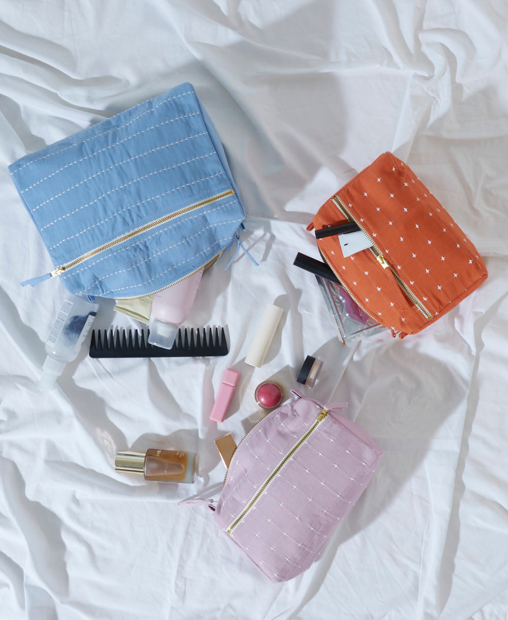 Pin-Stitch Large Toiletry Bag