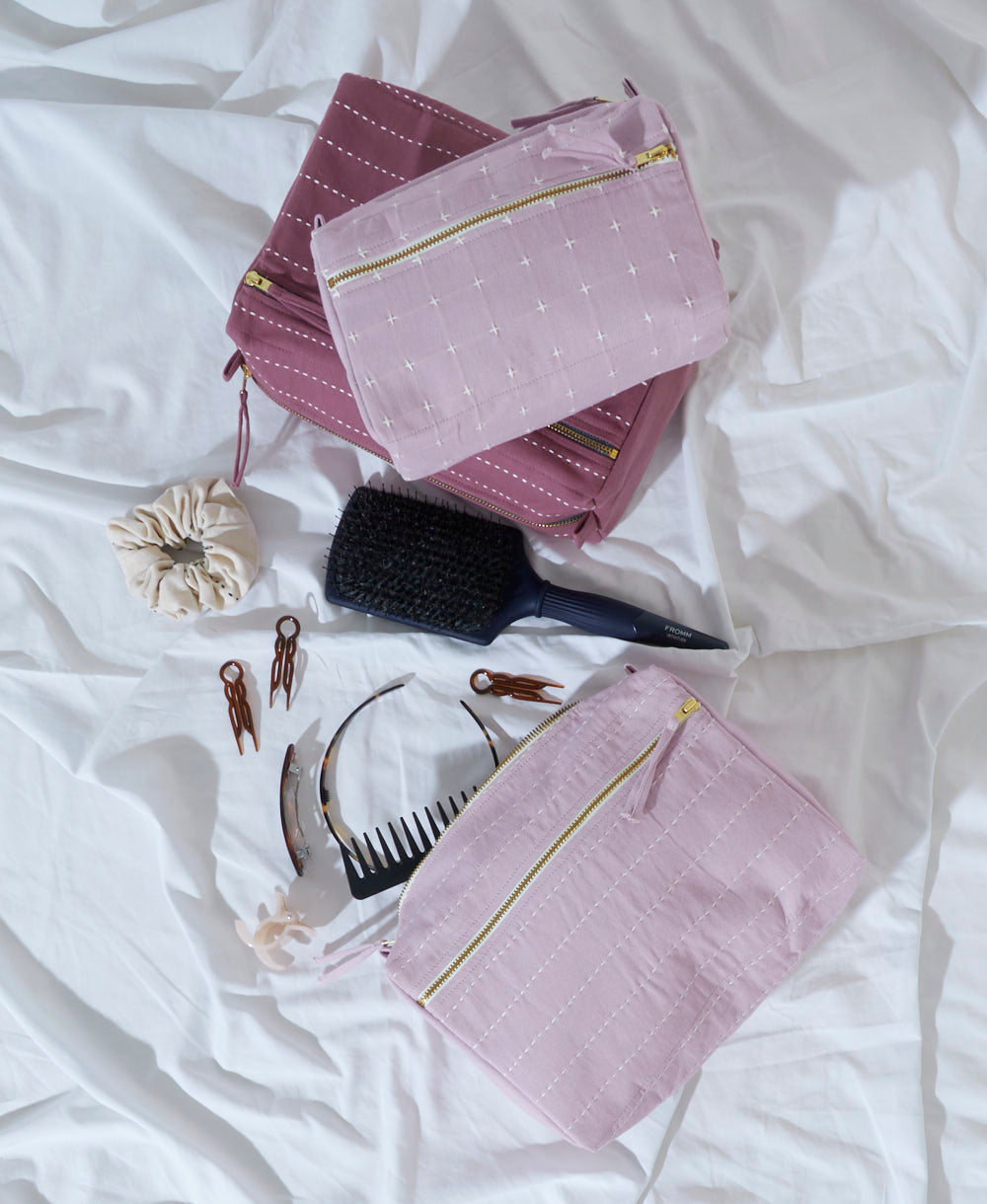 Pin-Stitch Large Toiletry Bag