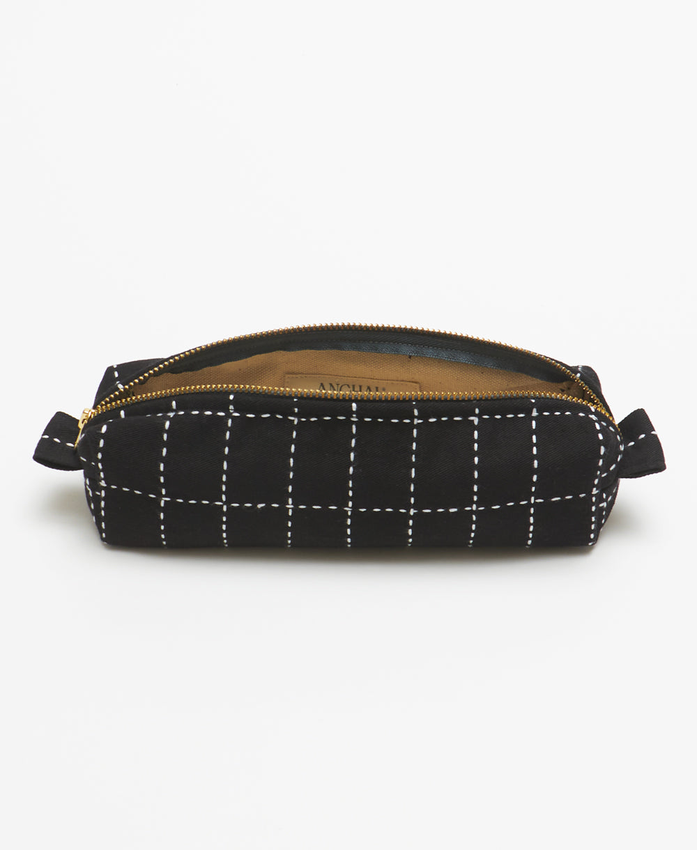 Grid-Stitch Small Toiletry Bag