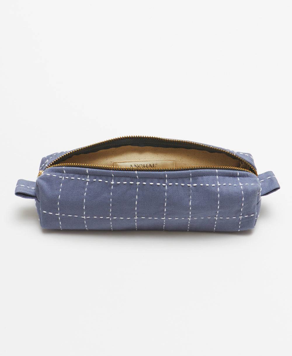 Grid-Stitch Small Toiletry Bag