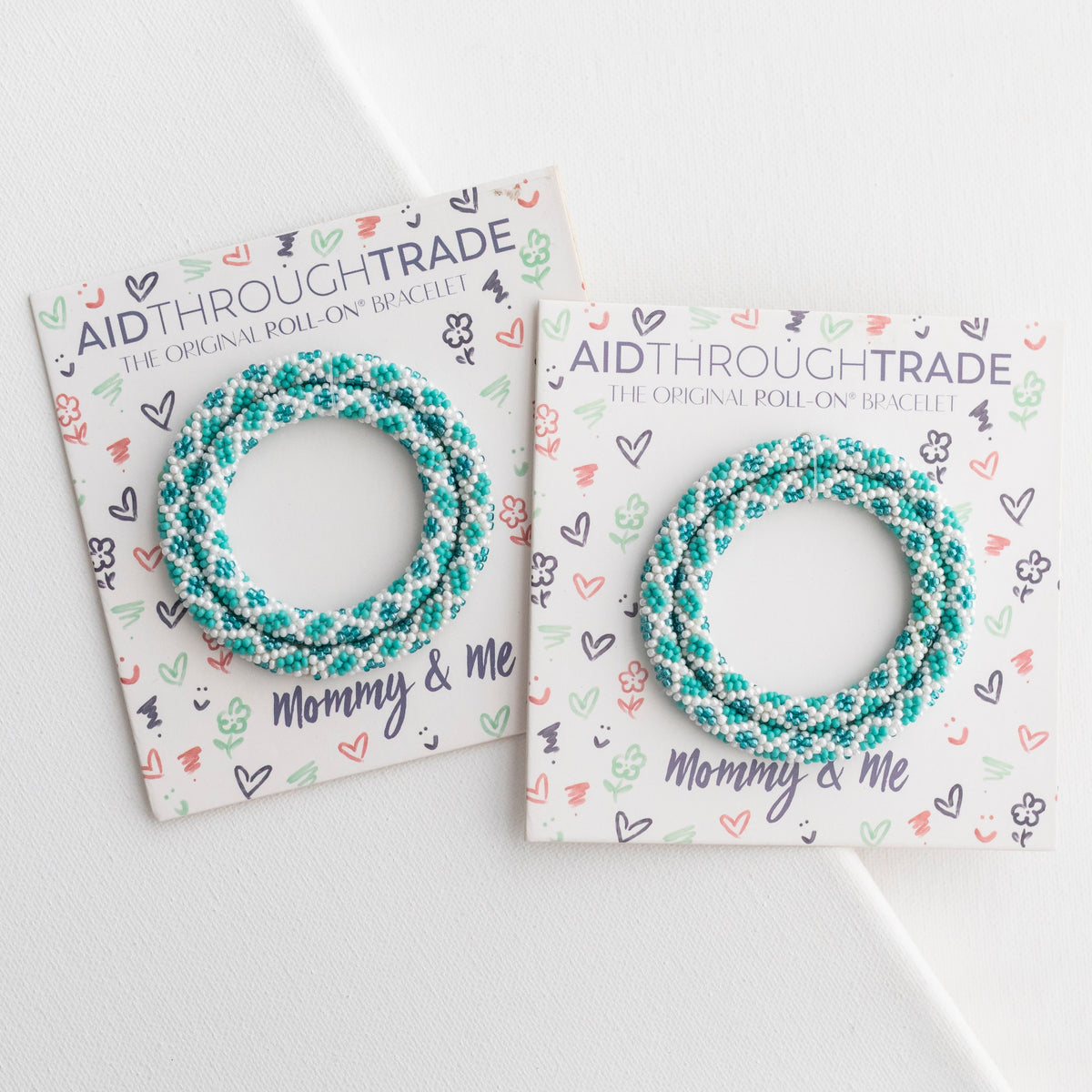 Mommy & Me Roll-On® Bracelets - Aquamarine