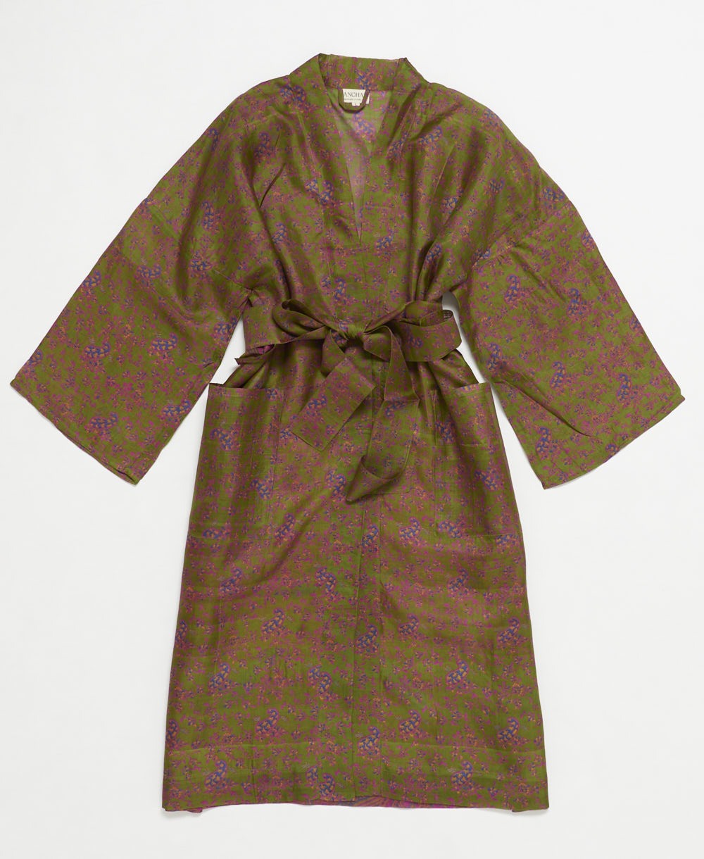 Vintage Silk Robe -L- No. 240815