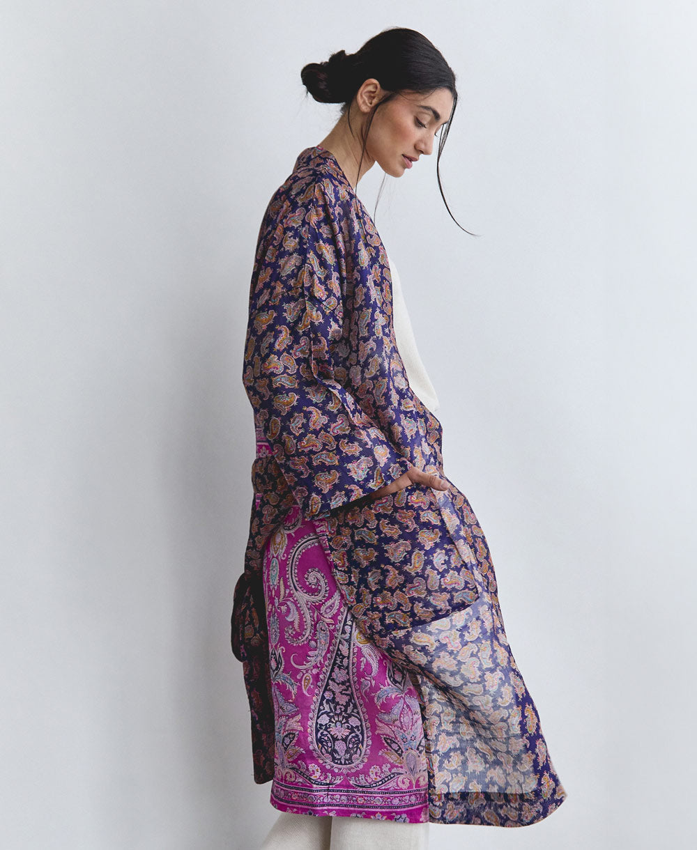 Vintage Silk Robe - M- No. 250611