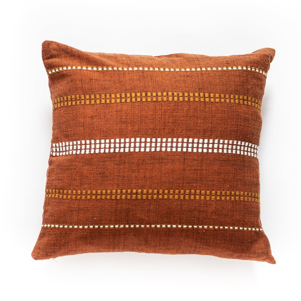 Zenach Handwoven Ethiopian Cotton Throw Pillow (Without Inserts)