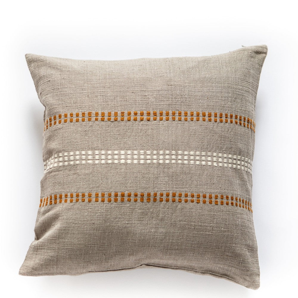 Zenach Handwoven Ethiopian Cotton Throw Pillow (Without Inserts)