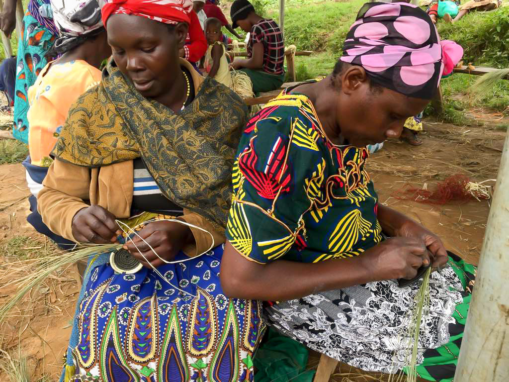 Batwa Mothers Weaving Baskets to Provide for Their Children